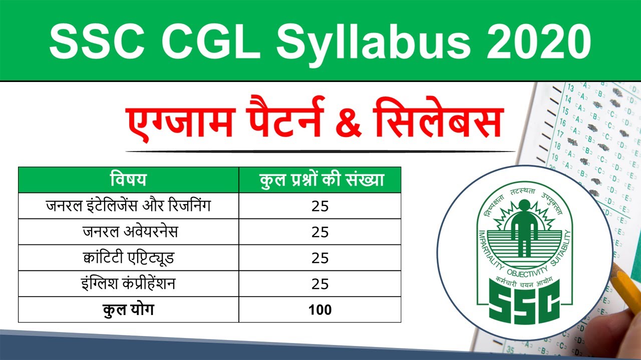 SSC CGL Syllabus | Syllabus of SSC CGL | SSC CGL Syllabus and Exam Pattern