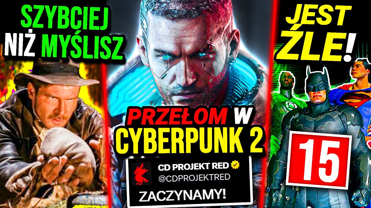 OFICJALNIE! Przełom w pracach nad CYBERPUNK 2 &mdash; PREMIERA GRY INDIANA JONES &mdash;SuicideSquad