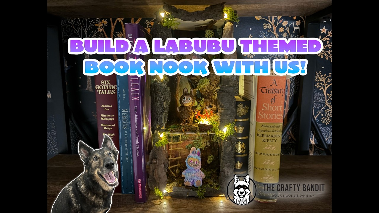 I Built a Secret Labubu Forest in My Bookshelf! (Feat. Bandit the Dog)