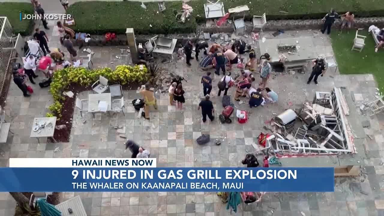 West Maui grill explosion caught on camera