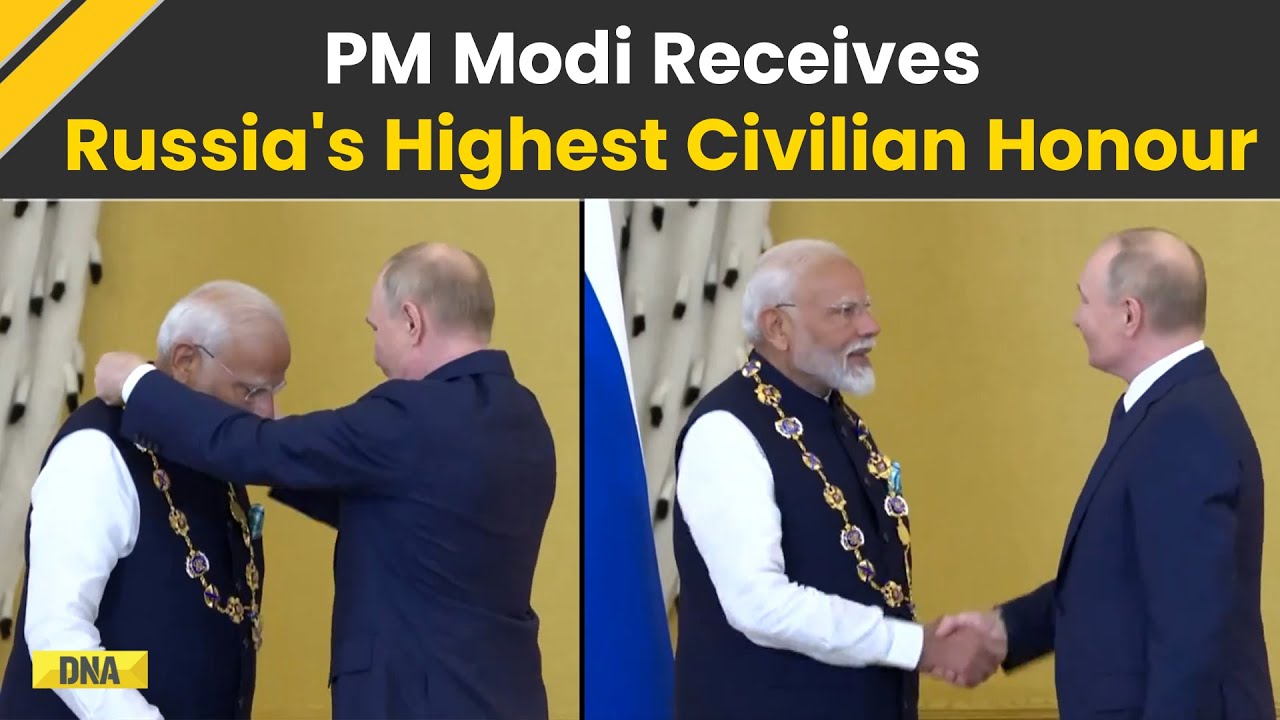 PM Narendra Modi Receives Russia's Highest Civilian Honour From President Vladimir Putin