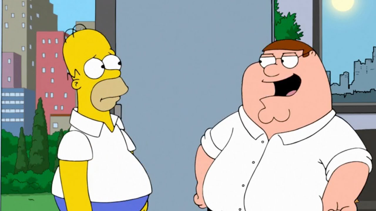 Family Guy Making Fun of The Simpsons for 6 Minutes Straight