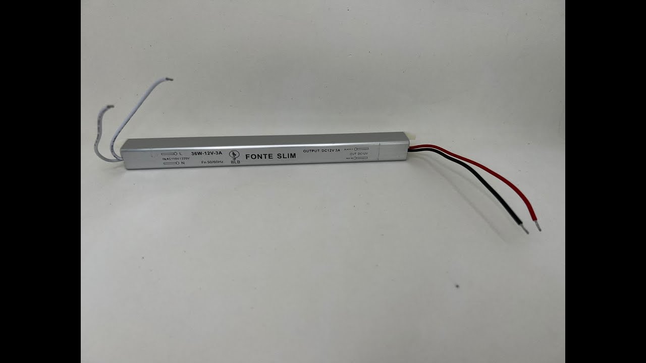 Fonte Slim 3A 36W 12V Bivolt