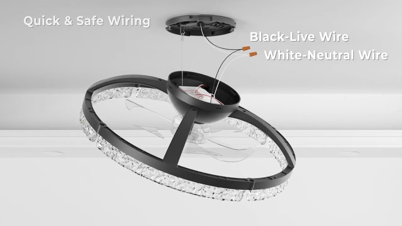 How to install addlon Ceiling Fans with Lights and Remote, 20'' Low Profile Ceiling Fans