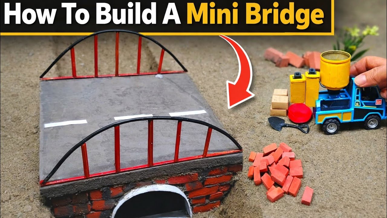 Diy Mini Tractor Builds a Concrete Bridge a Tiger Attack Deer! Science Project 