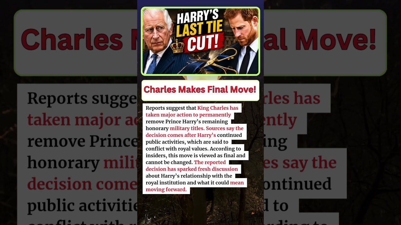 BREAKING: Prince Harry&rsquo;s Last Tie to the Royal Family Is Gone After King Charles&rsquo; Final Move