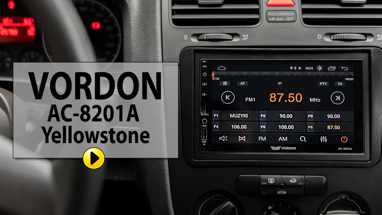 Radio samochodowe VORDON AC-8201A Yellowstone | Wideoprezentacja