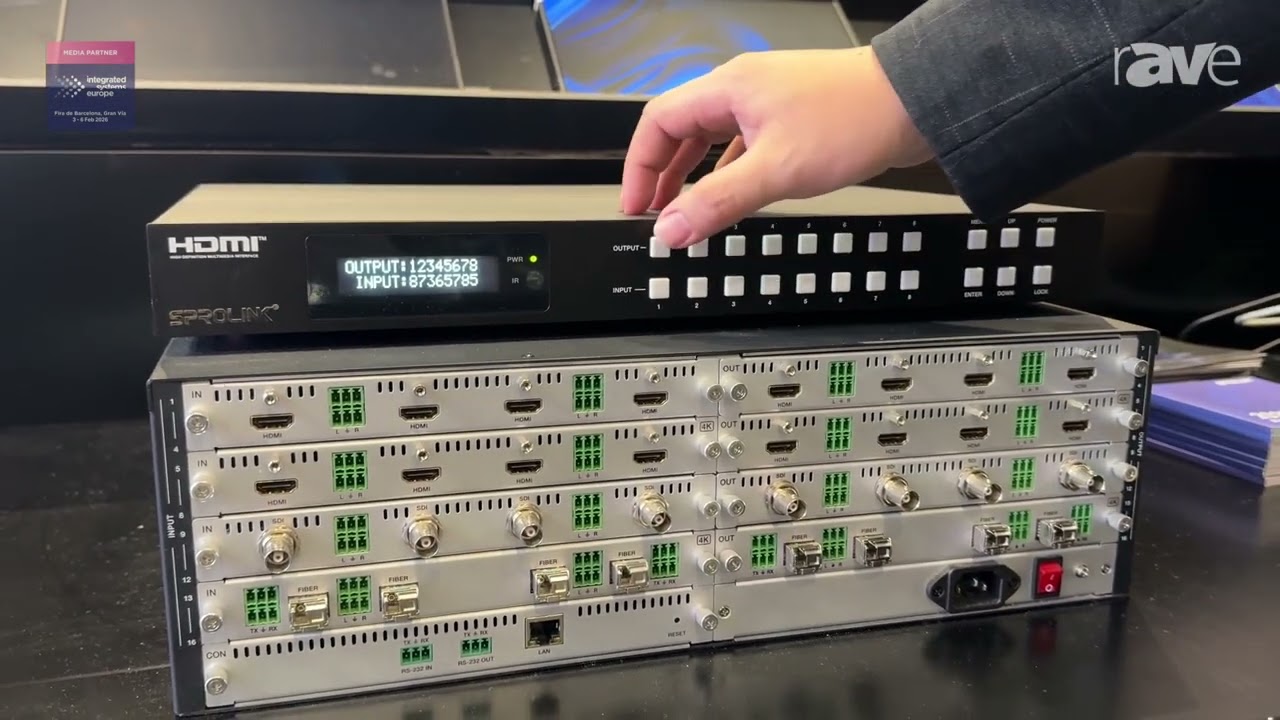 ISE 2026: SPROLINK Shows Off 4K HDMI Matrix Switcher