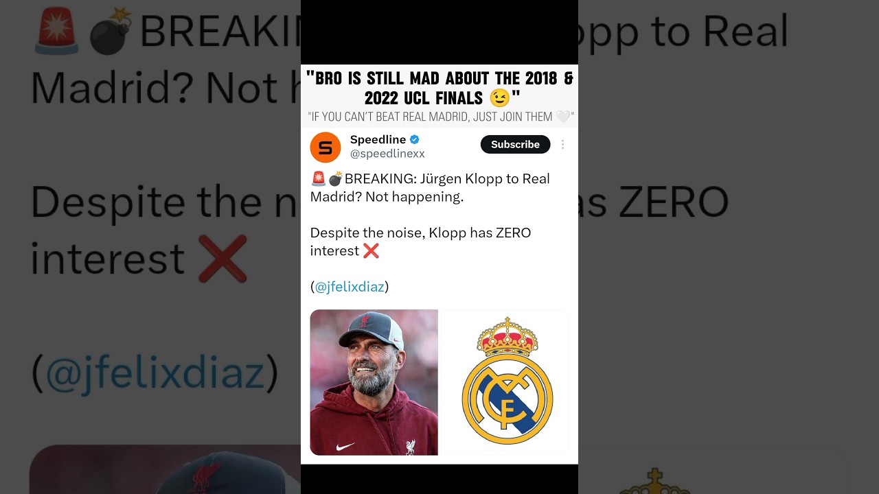 Why is everyone rejecting us nowadays 😢 #realmadrid #jurgenklopp #football #viral #trending