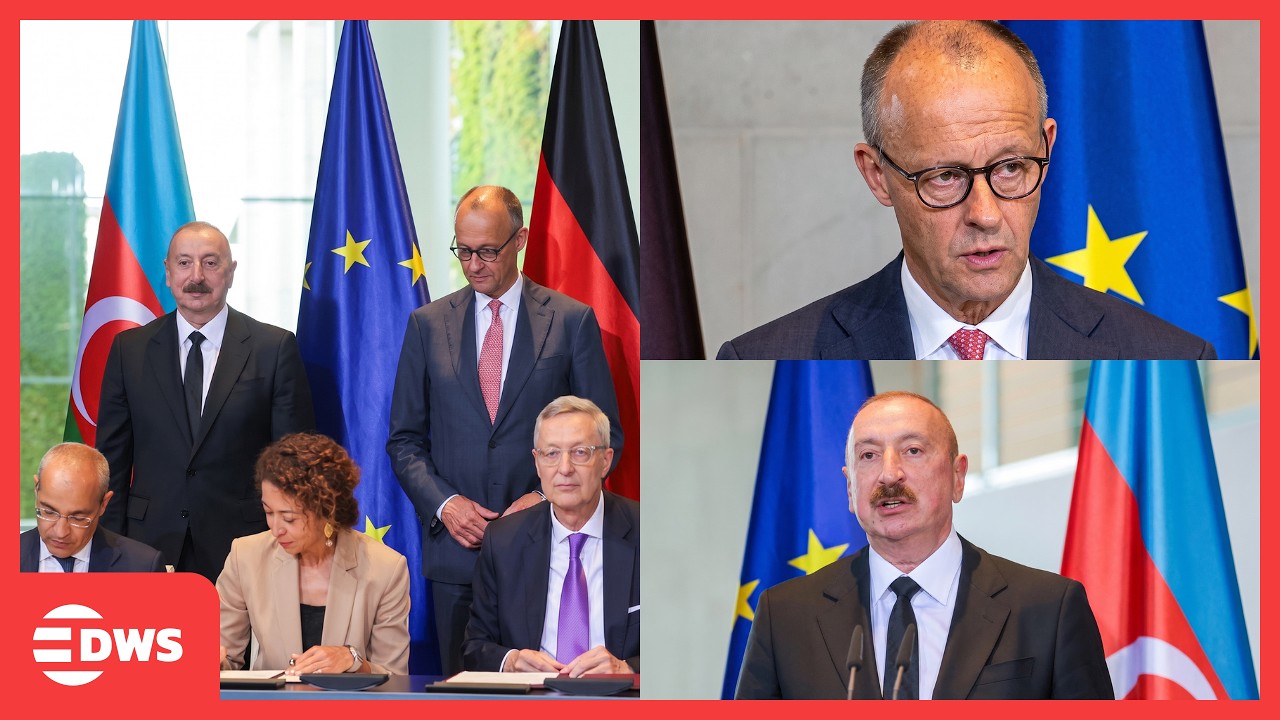 Germany's Merz And Aliyev Hold Joint Press Conference In Berlin | DWS News | AC1F