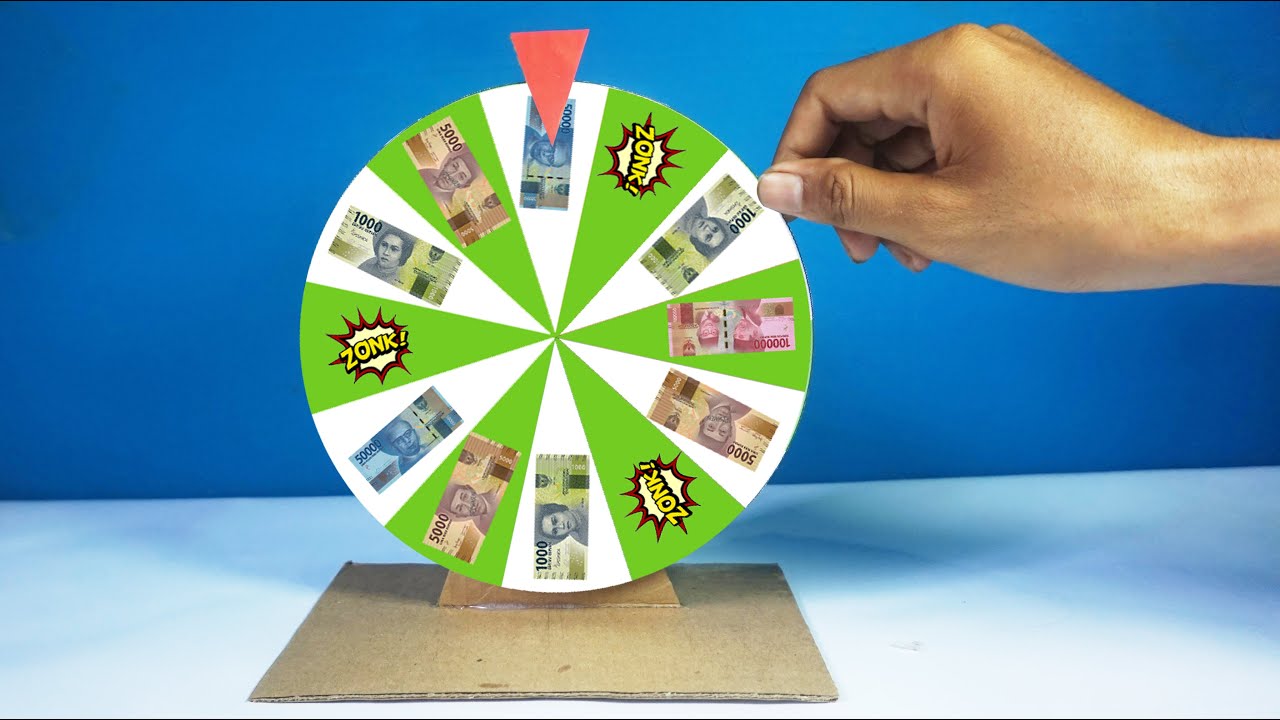 Membuat Permainan Roda Keberuntungan dari Kardus ( DIY Spinning Wheel from Cardboard )