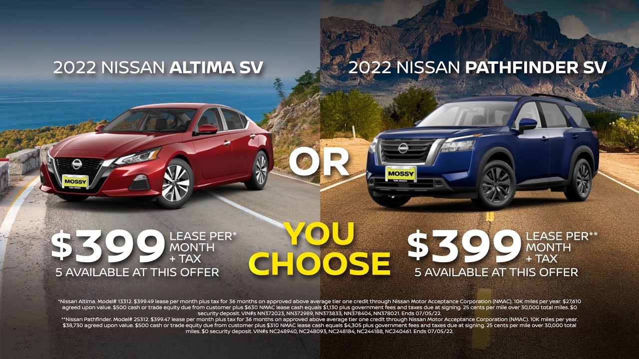 Nissan Summer Event - Nissan Altima & Nissan Pathfinder Deals | Mossy Nissan