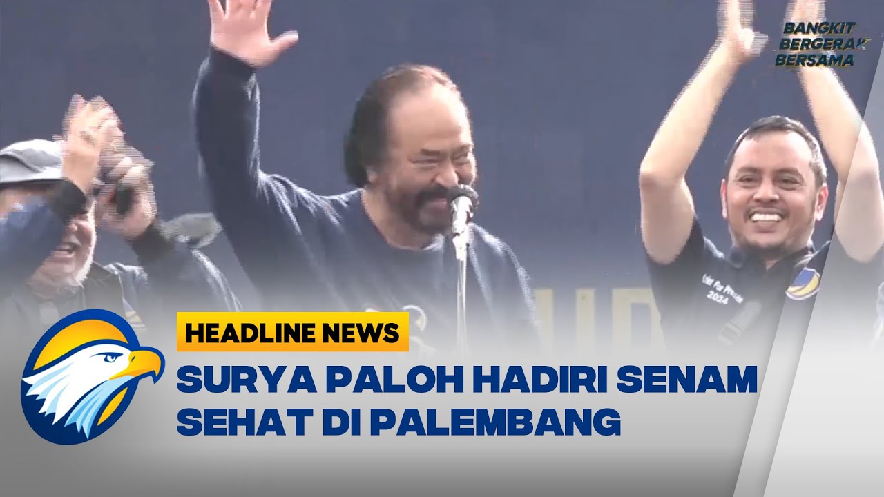 Surya Paloh Hadiri Senam Sehat Restorasi Partai NasDem di Palembang