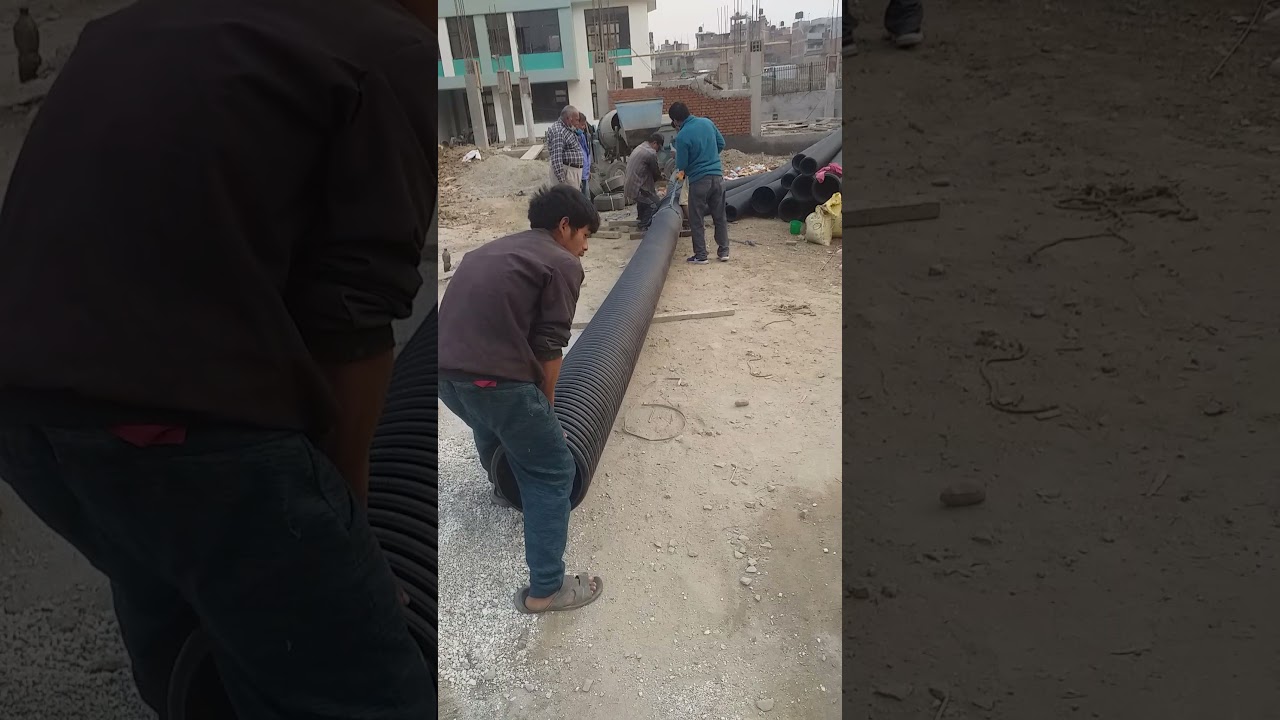Corrugated DWC PIPE INSTALLATION  DETAILS at site