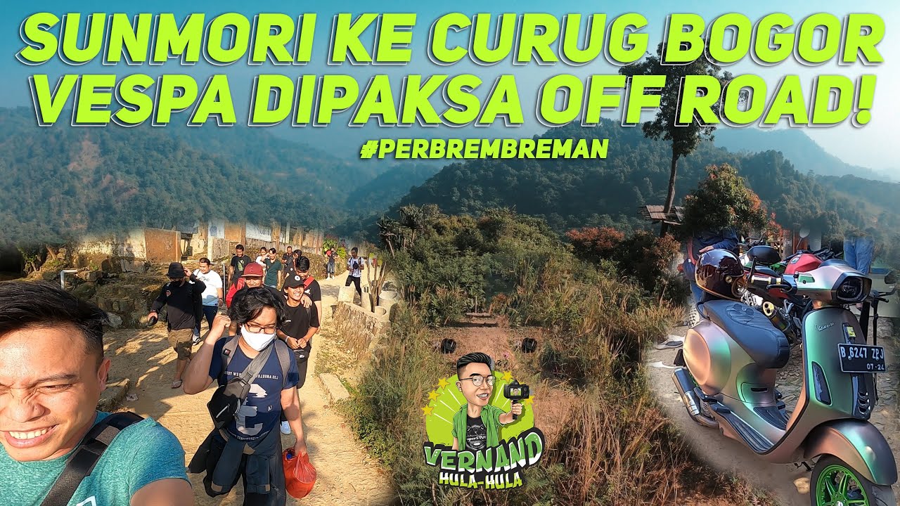Vespa Ratusan Juta Tidak Gentar di Jalan Off Road! Ke Curug Ciburial #PERBREMBREMAN