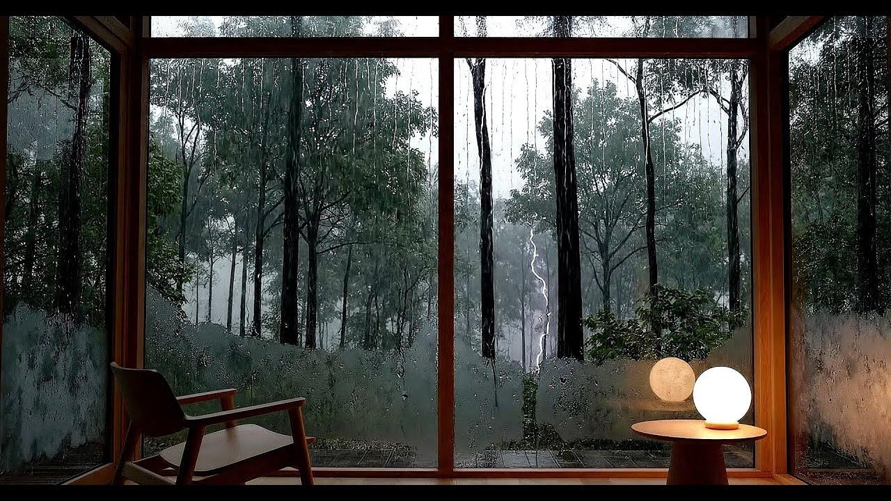 Relaxing Rain Sounds in a Forest Cabin | 3 Hours for Sleep & Relaxation