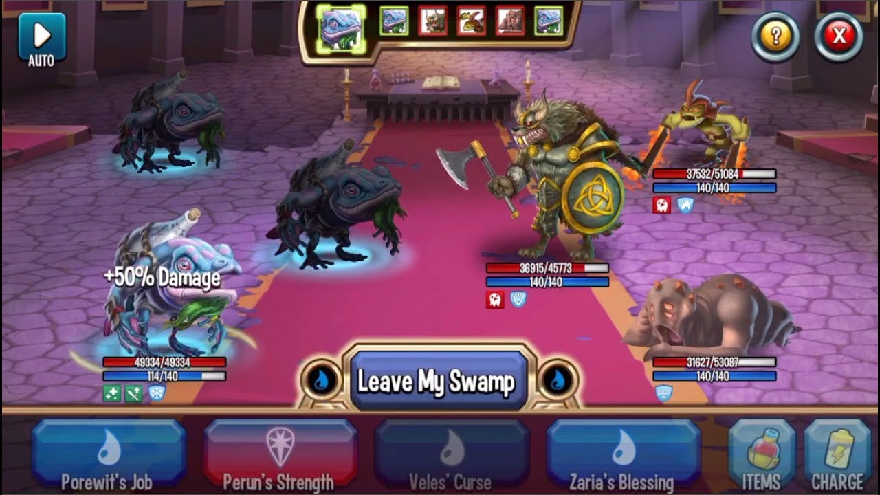 Monster Legends - Super Vodyanoy level 130 combat review :D
