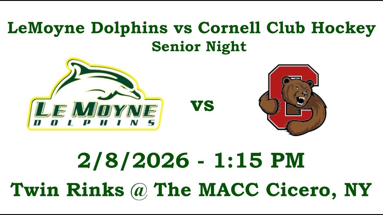 Le Moyne College Ice Hockey vs Cornell University Club Hockey 2/8/2026