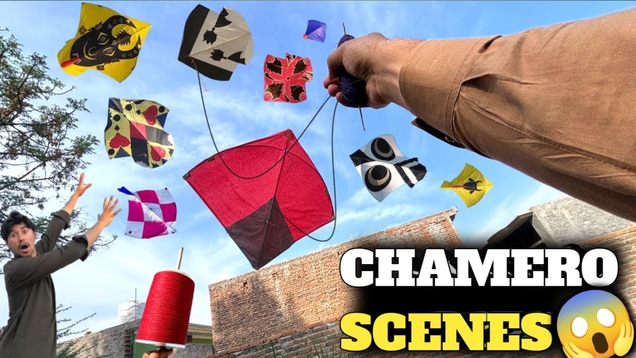 Chamero scene full on😱 || Etni sari kites chamer lin🪁|| Looting other kites on rooftop🥵 || kites 🪁 
