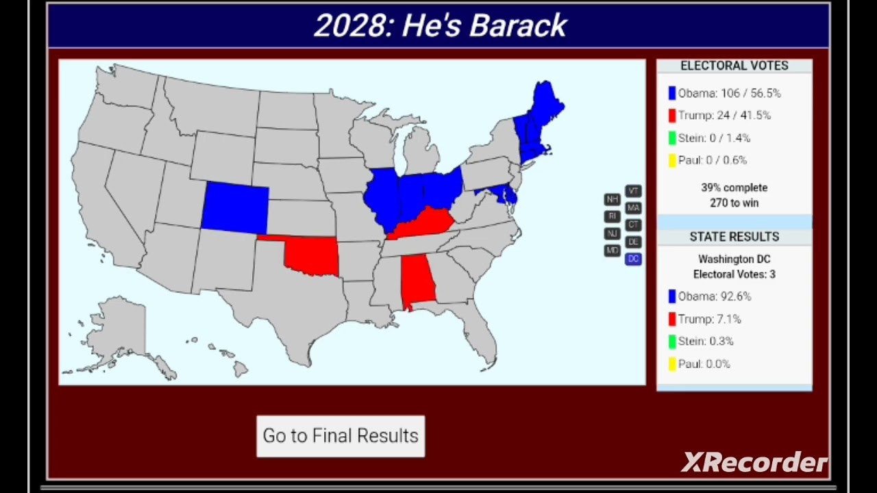 My 2028 Election(Barack Obama vs Donald Trump)
