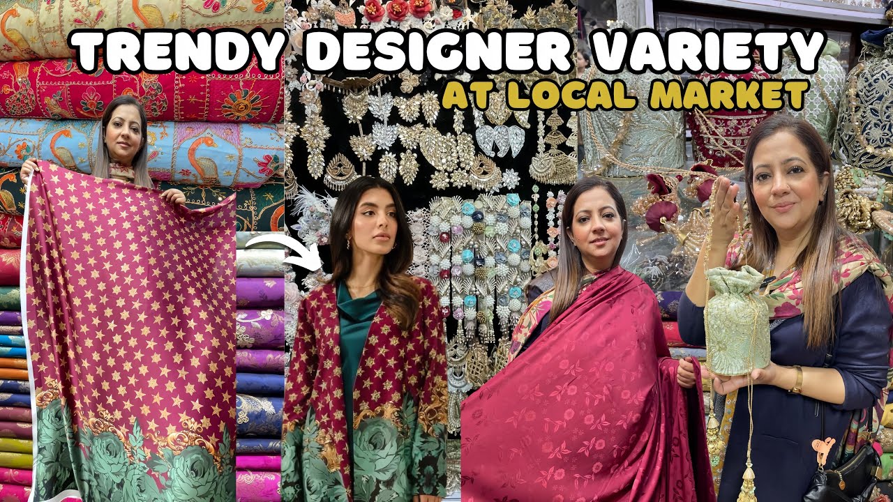 Designer fabric | Cutomize Poutli Bags | Designer Necklines,Bunches | Trendy Abayas | Local Market 💖