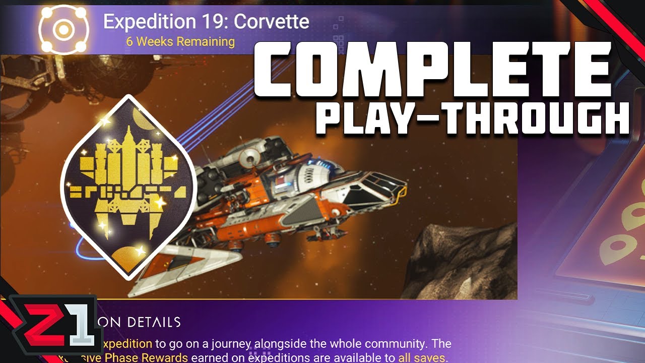 Corvette EXPEDITION Complete Play Through - All Rewards! No Man's Sky Voyagers