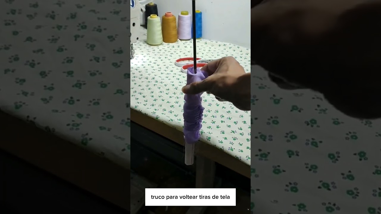 truco para voltear tiras de tela. 