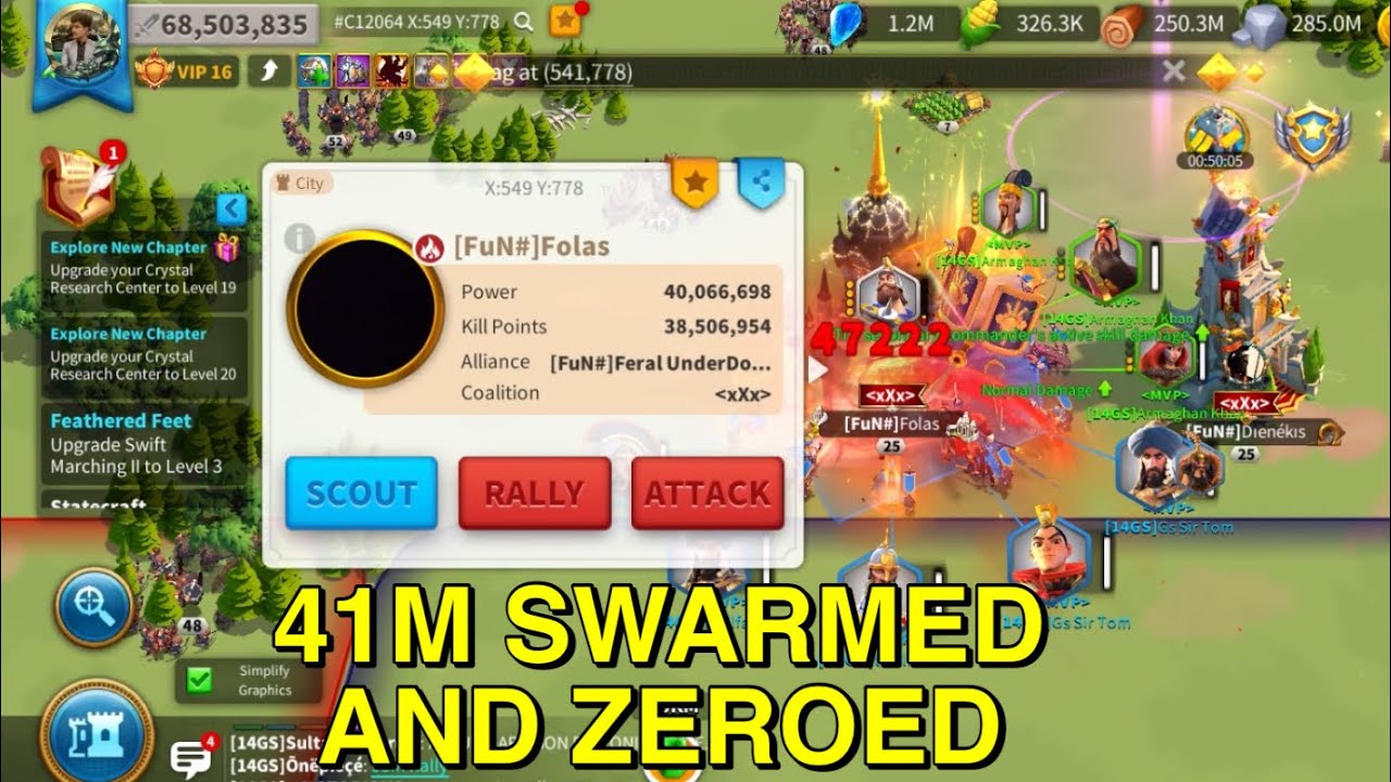 41M Power player getting swarmed and zeroed in rise of kingdoms!!! | MAWK THE VLOGIST