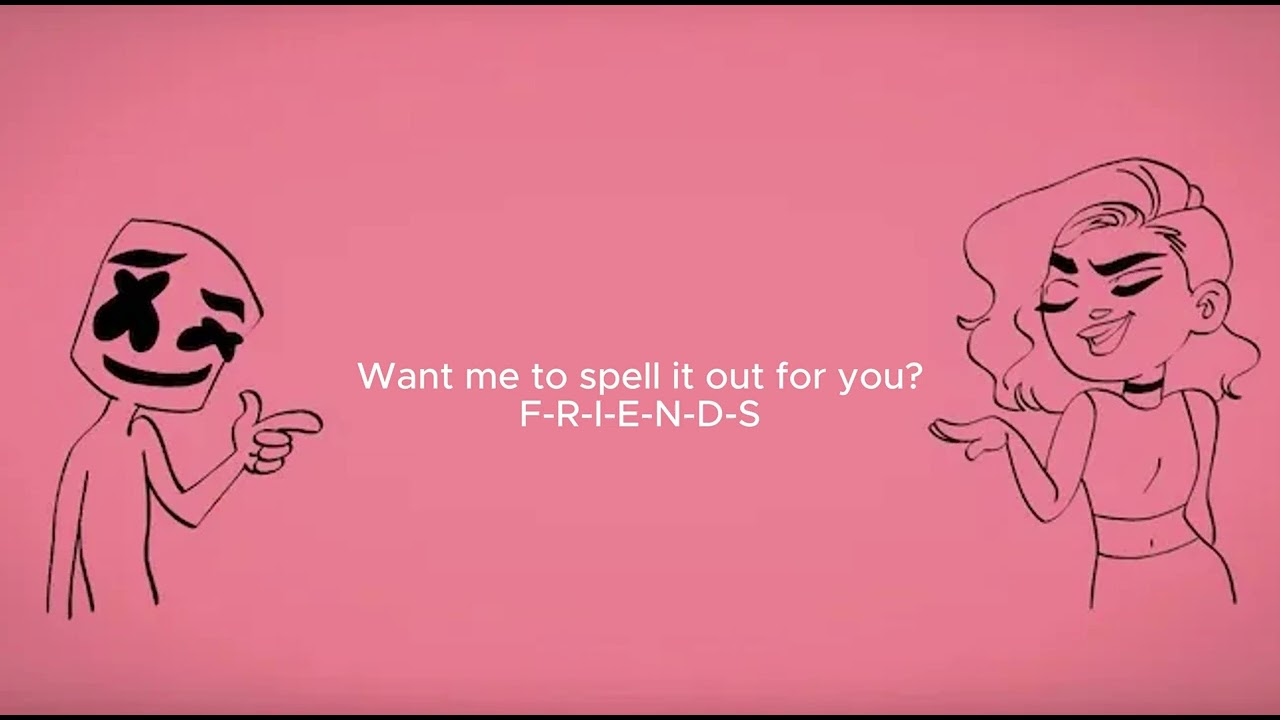 Marshmello & Anne Marie - FRIENDS Karaoke with Back Vocals & a semi tone down (easy to sing)