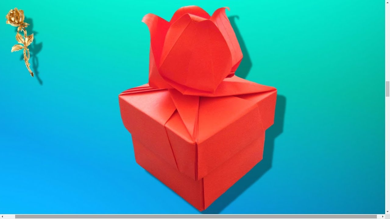 Origami modulaire : 🎁 Boîte « Tulipe » 🌷 (Tomoko Fuse)