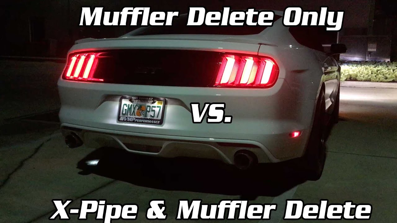 2015+ Mustang GT Muffler Delete X-Pipe vs Muffler Delete Only