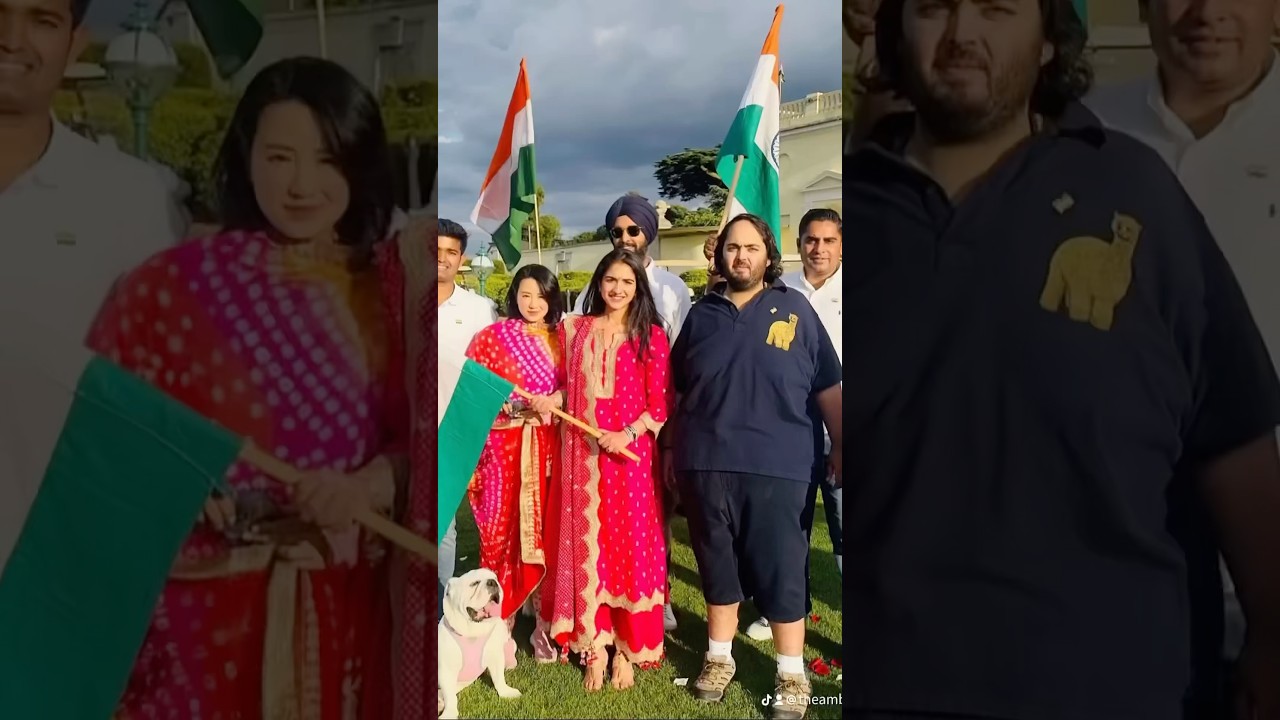 🇮🇳 Anant Ambani & Radhika Merchant Celebrate India’s Independence Day at Stoke Park, London 🎉✨