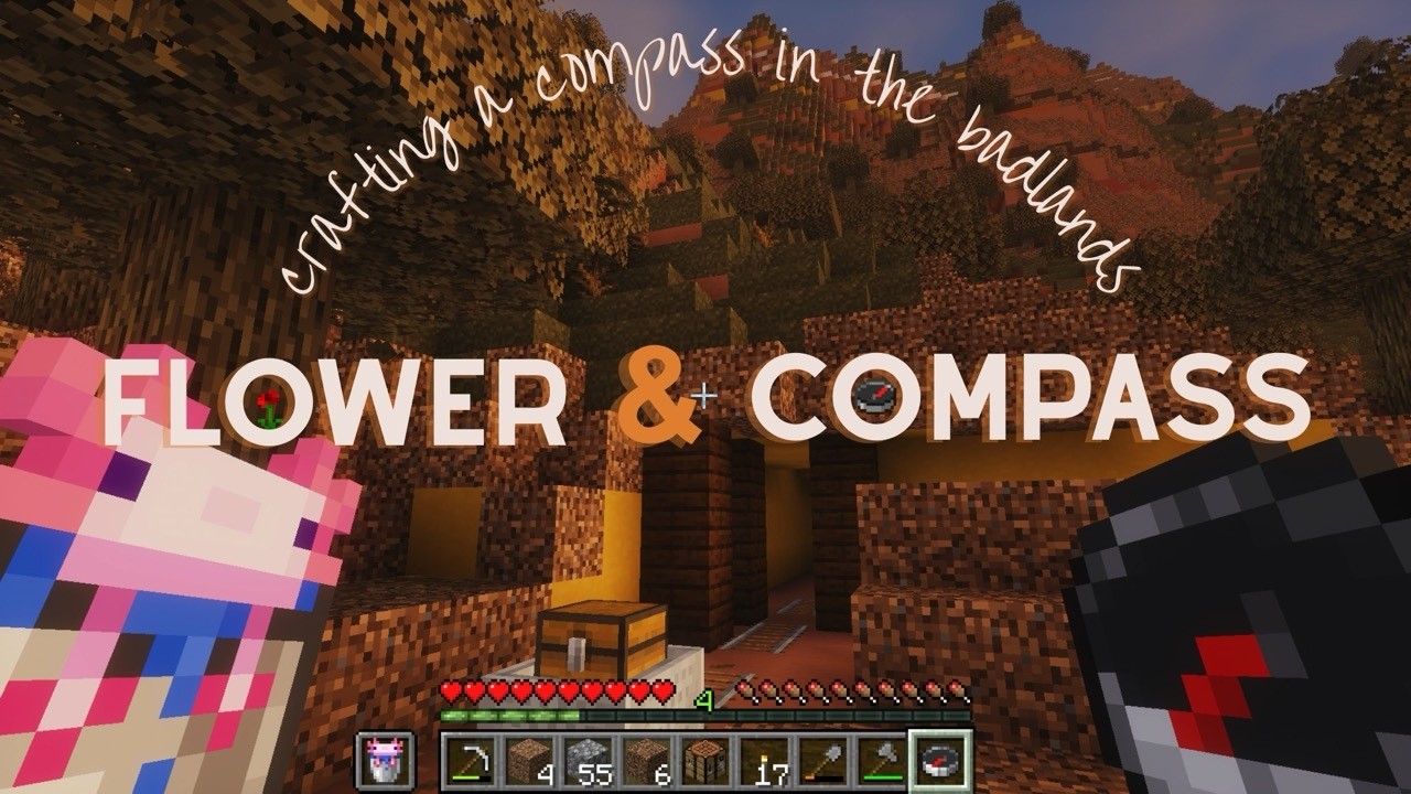 Crafting a Compass in the Badlands ✿✿✿ Minecraft ASMR, Original Music, No Commentary