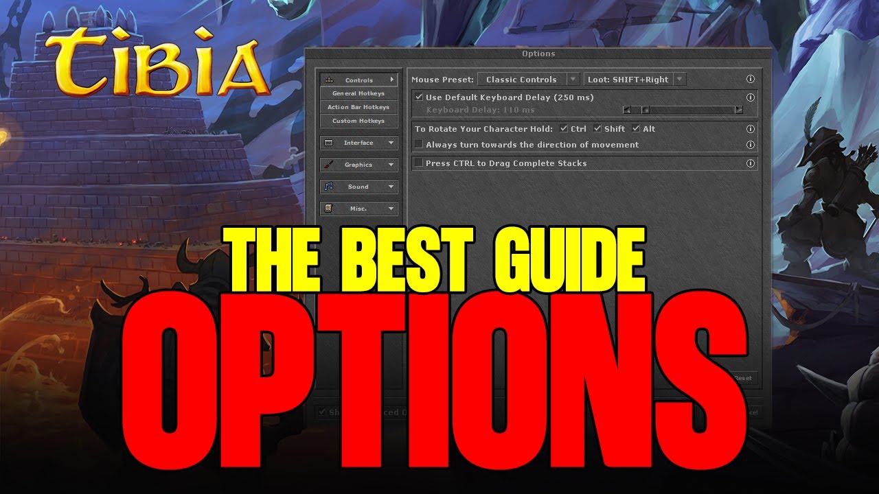 🔥 TIBIA OPTIONS 2026 - WSZYSTKO O KLIENCIE DLA NOWICJUSZY