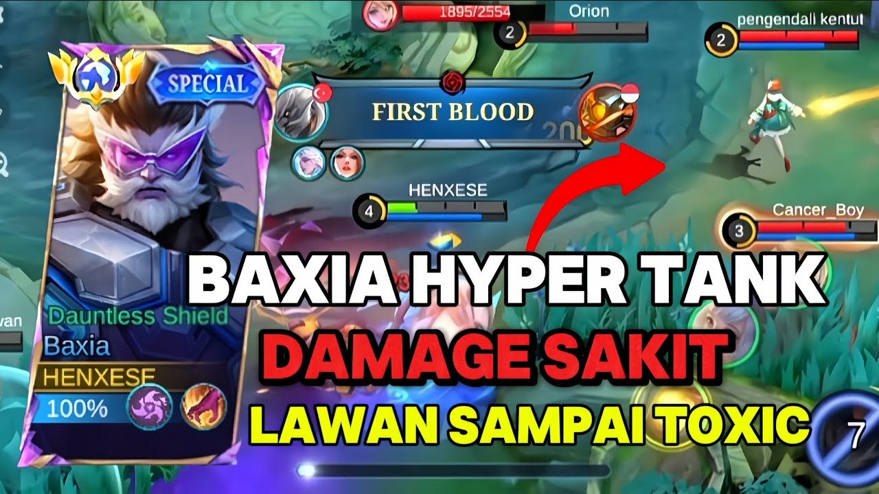 BAXIA HYPER TANK ‼️TAPI DAMAGE SAKIT😱LAWAN SAMPAI TOXIC LIHAT AJA 🤣