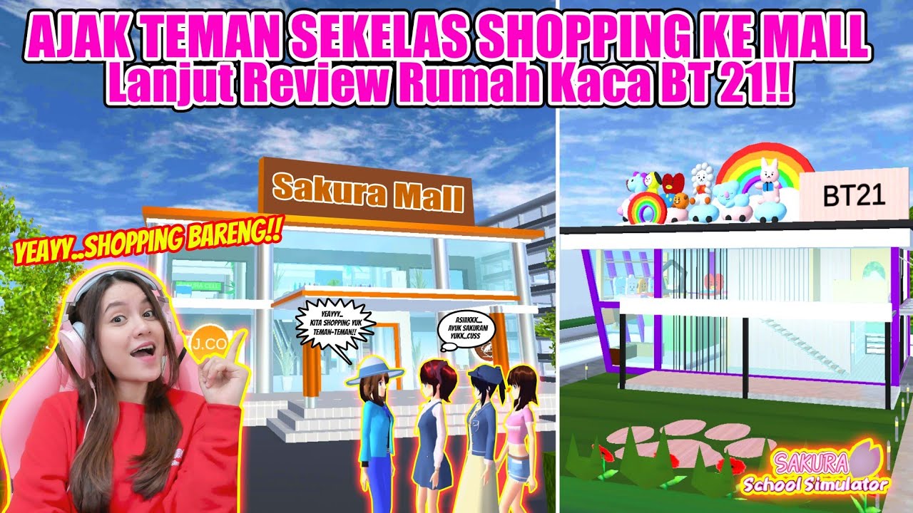 SHOPPING & BORONG BELANJAAN KE SAKURA MALL BARENG TEMAN SEKELAS!! SAKURA SCHOOL SIMULATOR - PART 449