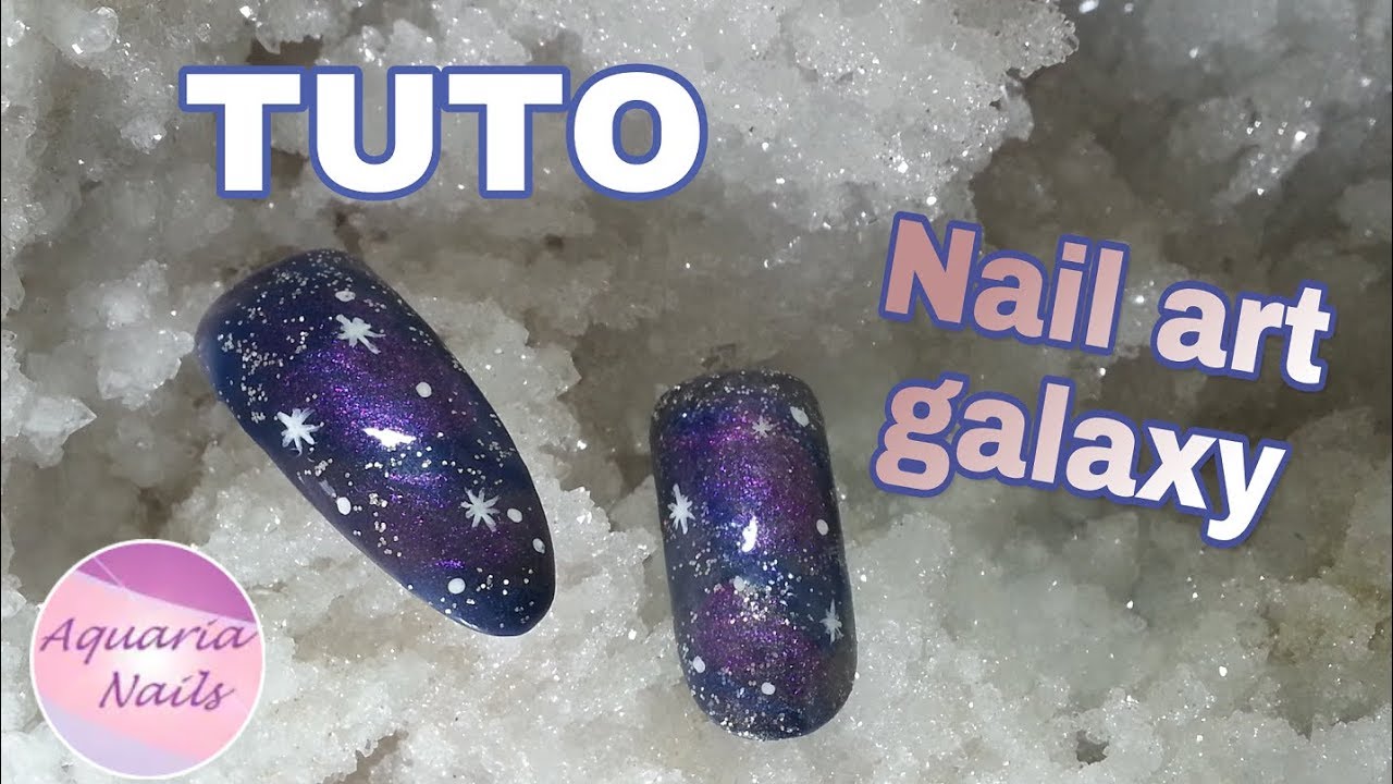 Pas à pas nail art effet galaxy
