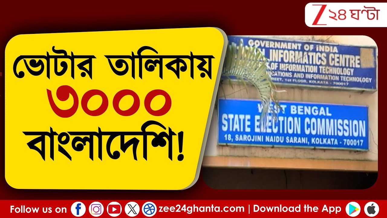 Voter List News: ভোটার তালিকায় ৩০০০ বাংলাদেশি! তথ্য হাতে পেয়েছে নির্বাচন কমিশন | Zee 24 Ghanta