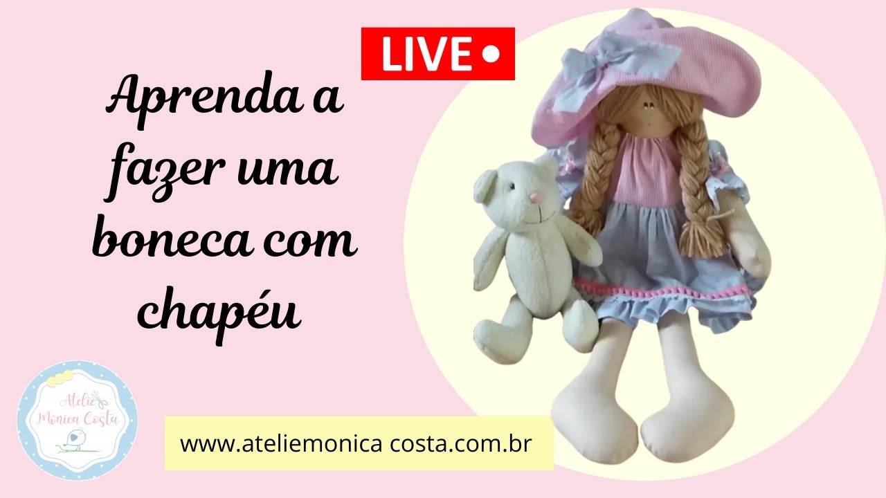 Aprenda a fazer uma boneca de chapéu