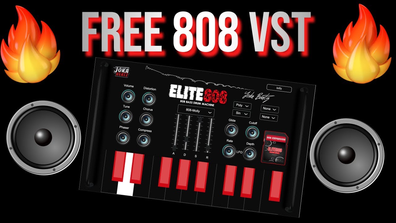 FREE 808 VST - Elite 808 Bass Drum Machine VST Plugin - FREE Demo 2024