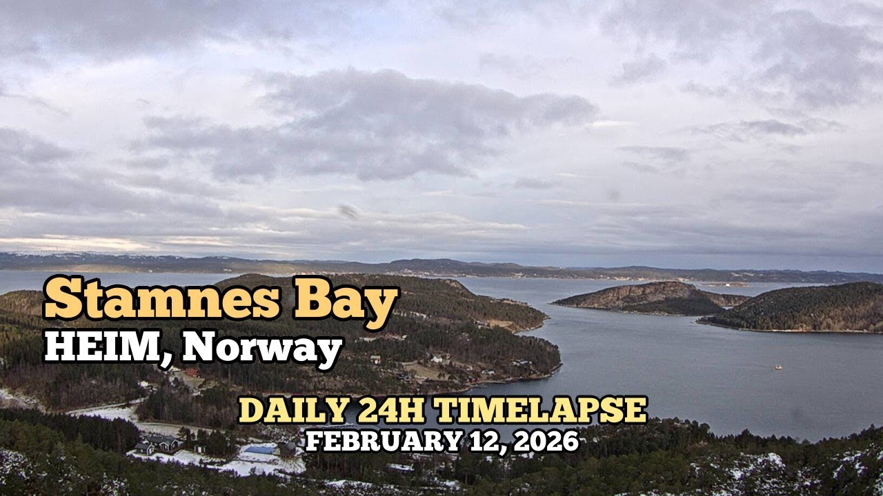 Stamnes Bay - Daily Timelapse: February 12, 2026 [Trøndelag, Norway]