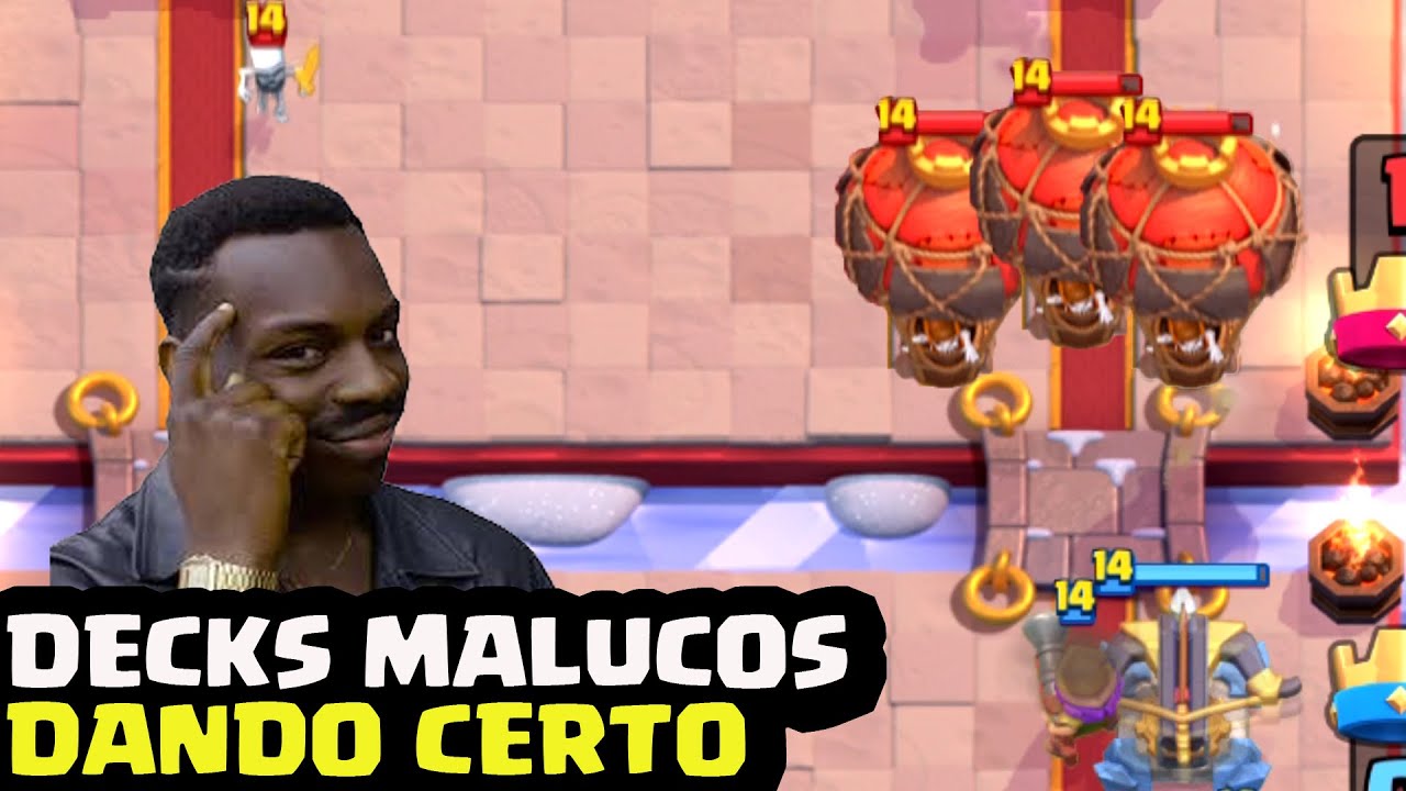 DECKS MALUCOS QUE DERAM CERTO NO CLASH ROYALE (OU NÃO) - MOMENTOS ENGRAÇADOS