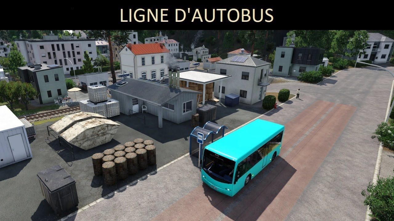 Transport Fever 2 - Map 10 - Autobus AT A - Aix les Thermes  - initiale