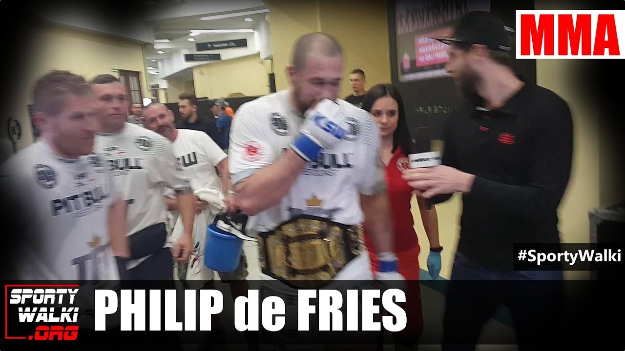 Kulisy KSW 43: Philip de Fries schodzi do szatni po zwycięstwie