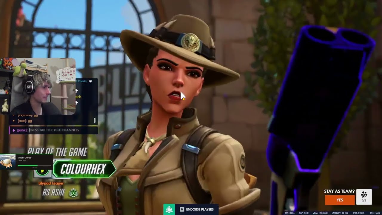 Лучший момент матча! Колорхекс доминирует в роли Эш — игровой процесс Overwatch 1 сезона