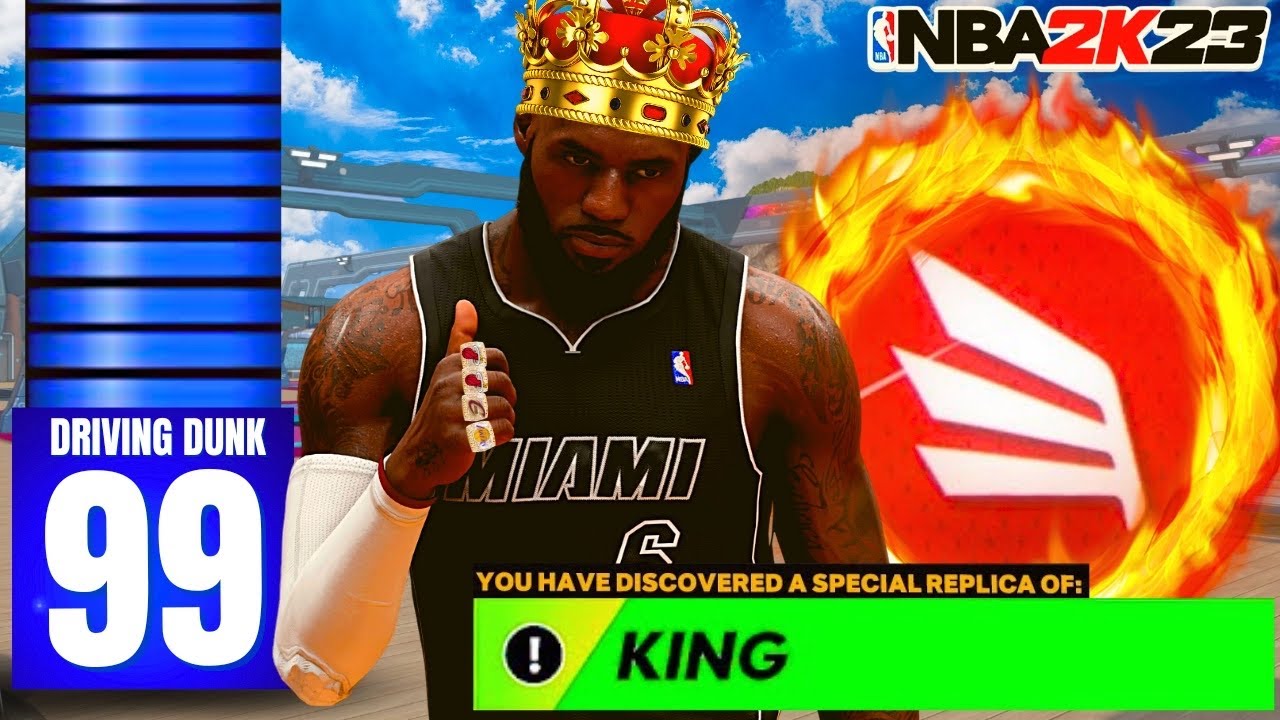 99 DRIVING DUNK LEBRON JAMES BUILD HAS 40+ FINISHING BADGES!!! BEST BUILD IN NBA 2K23!!!