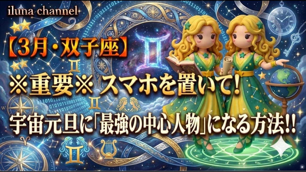 【双子座♊3月】※重要※ スマホを置いて。宇宙元旦に「最強の中心人物」になる方法！
