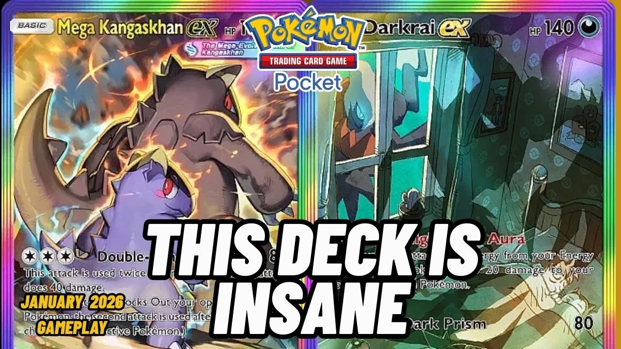 Savage Charge! MEGA KANGASKHAN ex & DARKRAI ex Crush the Arena! | Pokemon TCG Pocket Gameplay