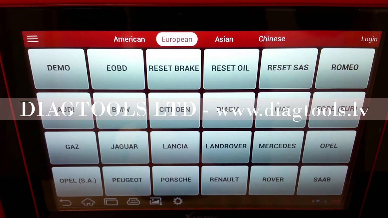 LAUNCH X-431 EURO PAD II Demonstration video (Original European version)