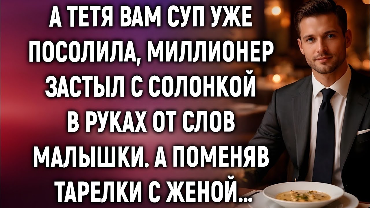 «А тётя вам суп уже посолила…» — слова малышки заставили миллионера побледнеть